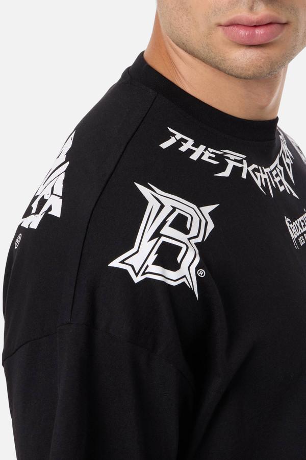 T-Shirt Girocollo Nera Oversize Black