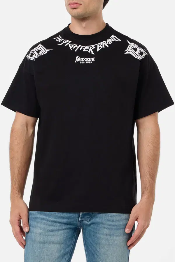 T-Shirt Girocollo Nera Oversize Black