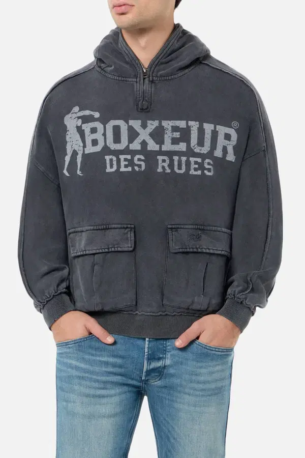 Acid Wash Hooded Sweatshirt Acid Wash