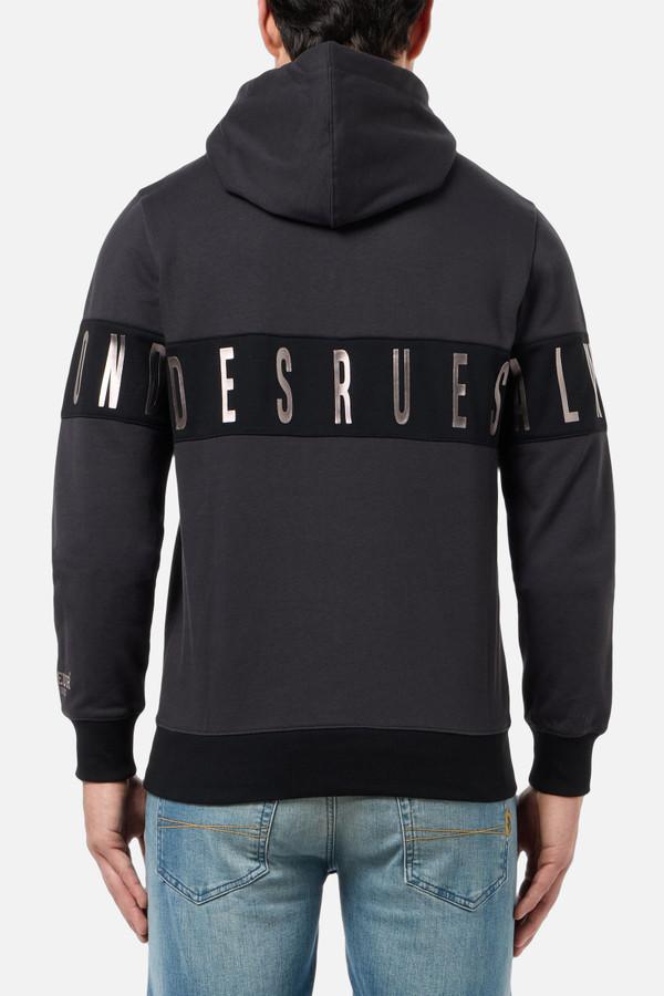 Anthracite Hoodie With Contrast Insert Anthracite-Titanium