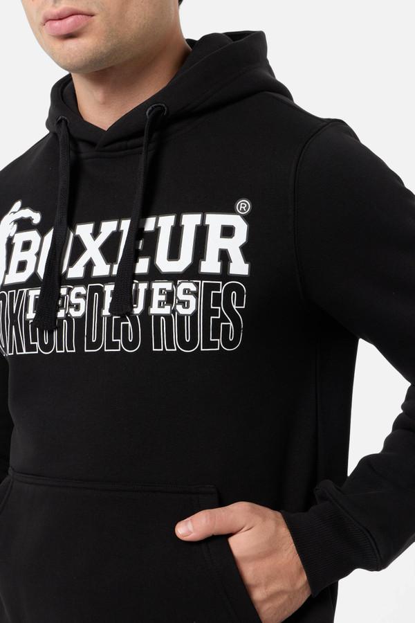 Black Hoodie With Frontal Revised Logo Black