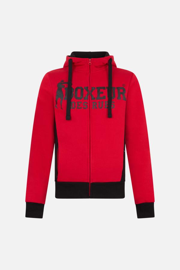 Red And Black Full Zip Hoodie Sweatshirt Red