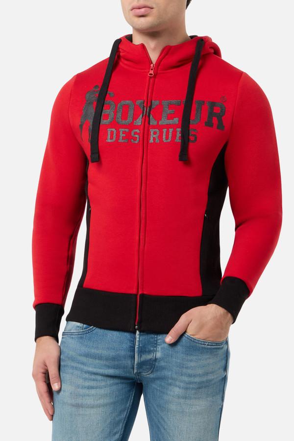 Red And Black Full Zip Hoodie Sweatshirt Red