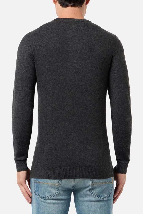 Anthracite Melange Crew Neck Jumper Anthracite Mel