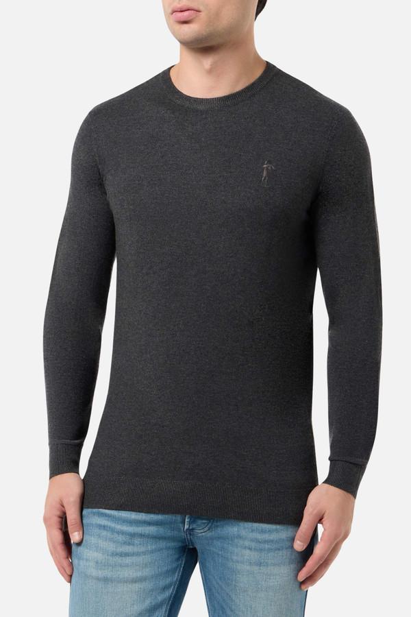 Anthracite Melange Crew Neck Jumper Anthracite Mel