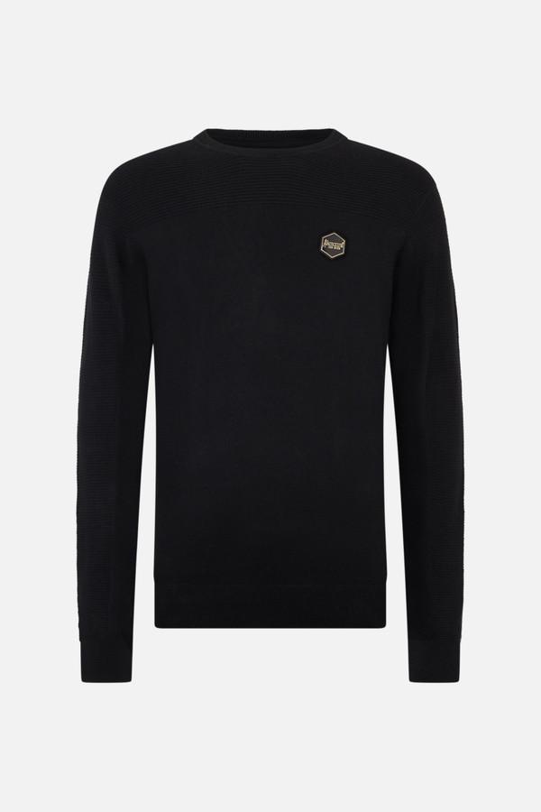 Branded Crew-Neck Black