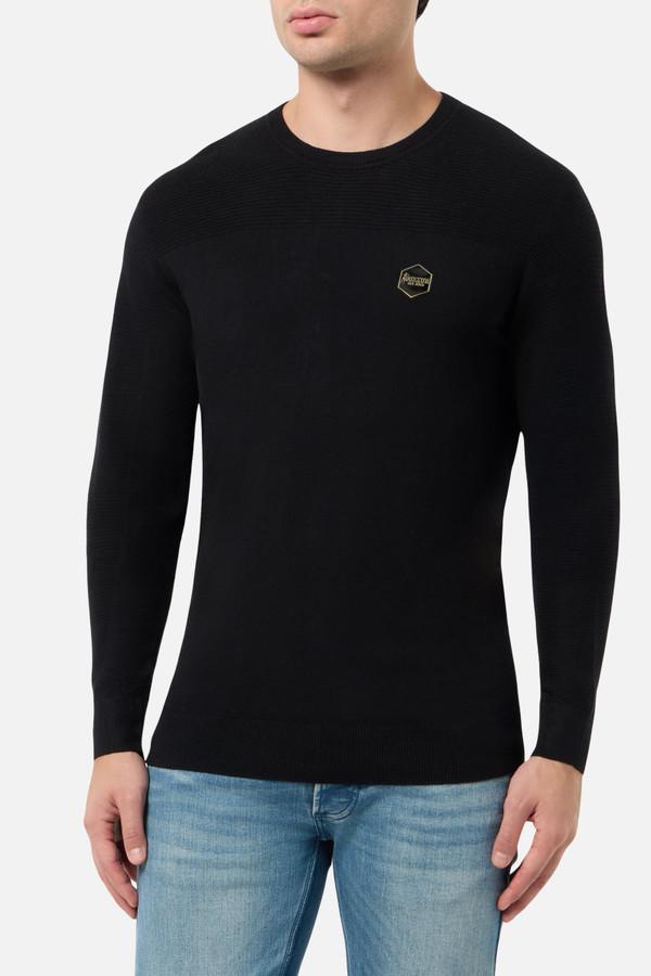 Branded Crew-Neck Black