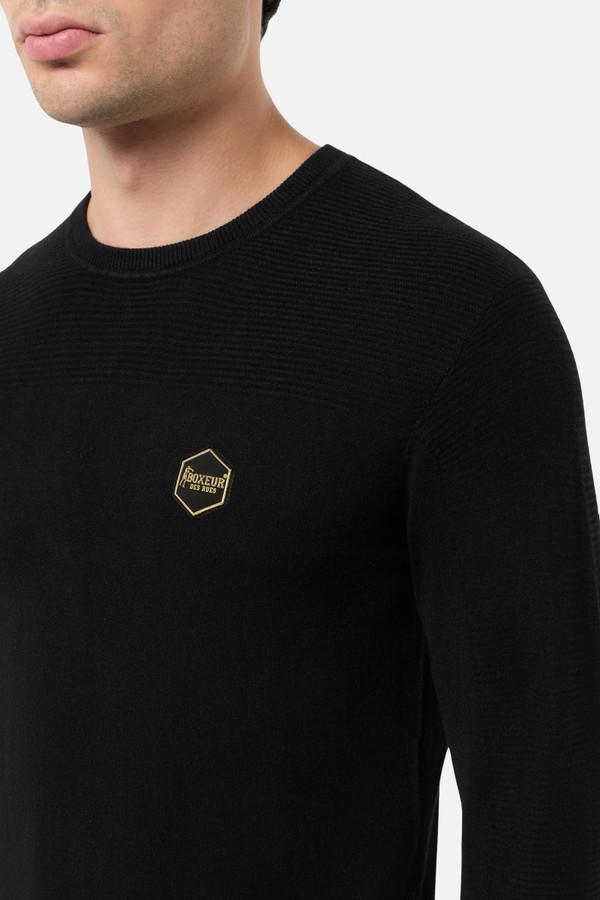 Branded Crew-Neck Black