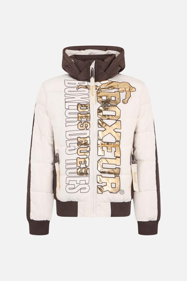 Butter Logo Padded Jacket With Gold Details Butter