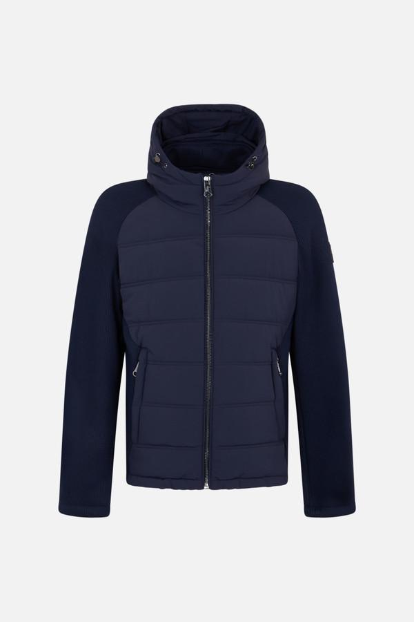 Giacca Imbottita Midnight Con Inserti In Tessuto Effetto Maglia