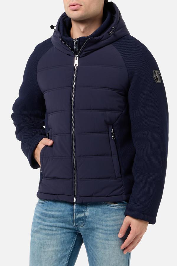 Giacca Imbottita Midnight Con Inserti In Tessuto Effetto Maglia