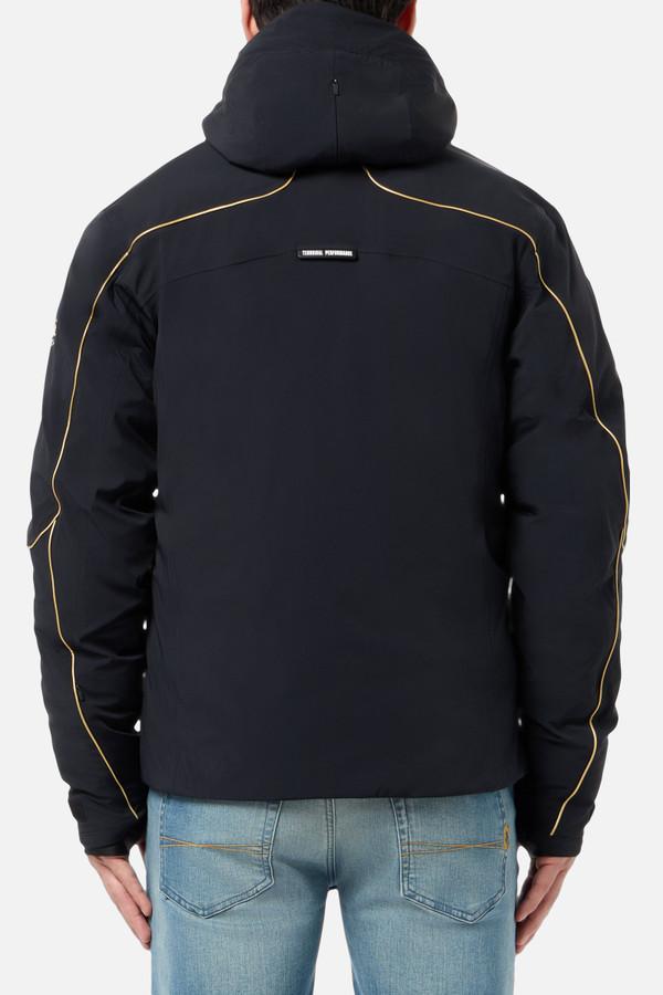 Giacca Da Sci Nera Con Dettagli Oro