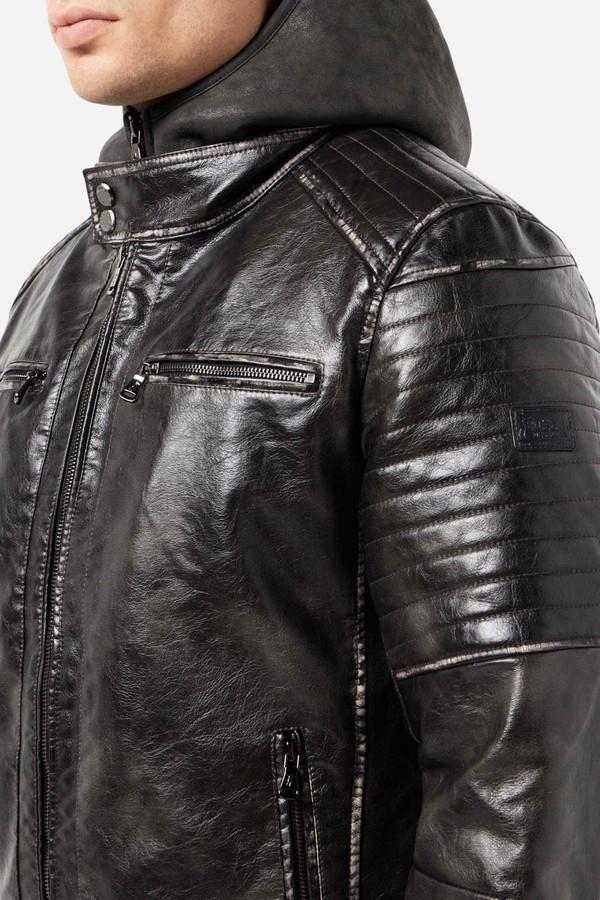 Giubbotto Nero In Finta Pelle