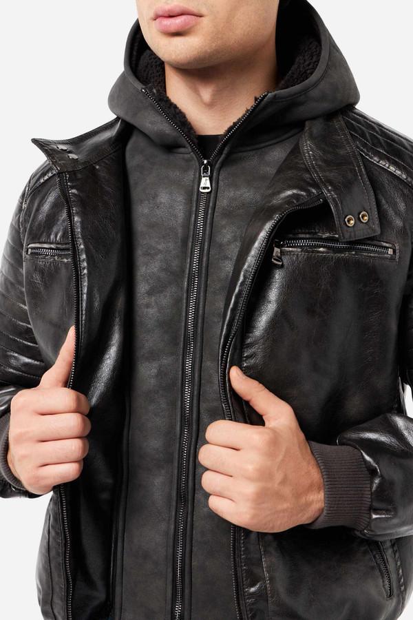 Giubbotto Nero In Finta Pelle