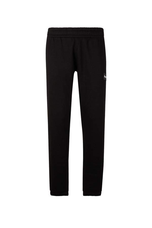 Black Man Long Pants With Patch Black