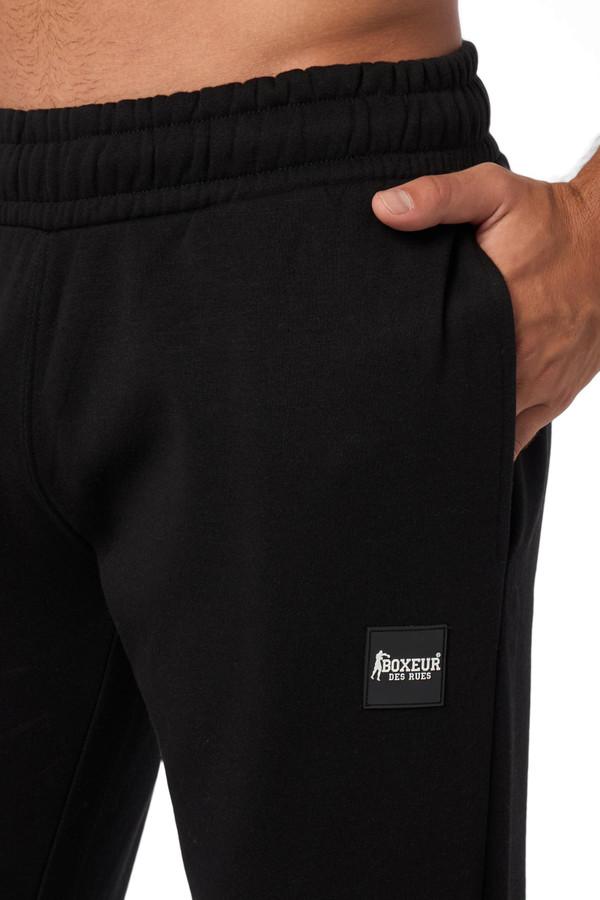 Black Man Long Pants With Patch Black