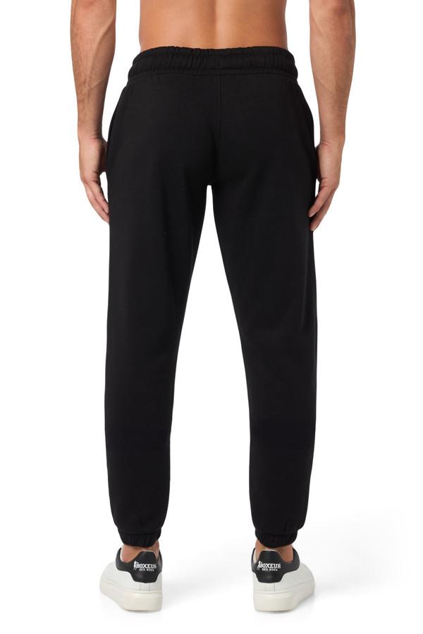 Black Man Long Pants With Patch Black