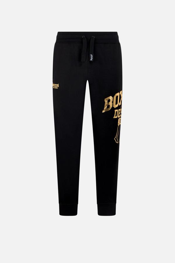 Pantaloni Neri Con Logo Laterale Black