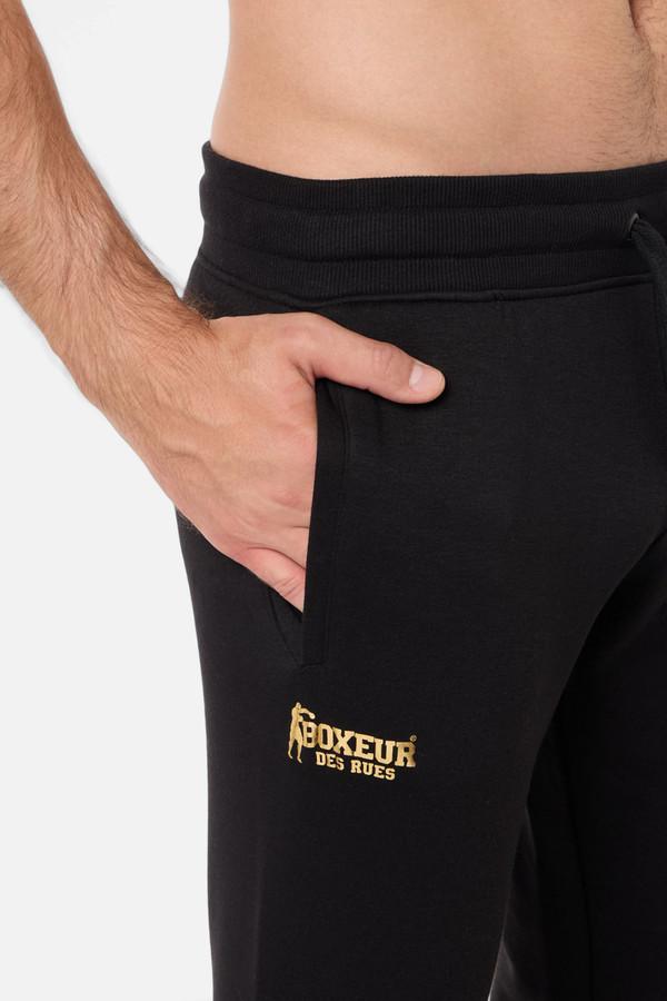Pantaloni Neri Con Logo Laterale Black