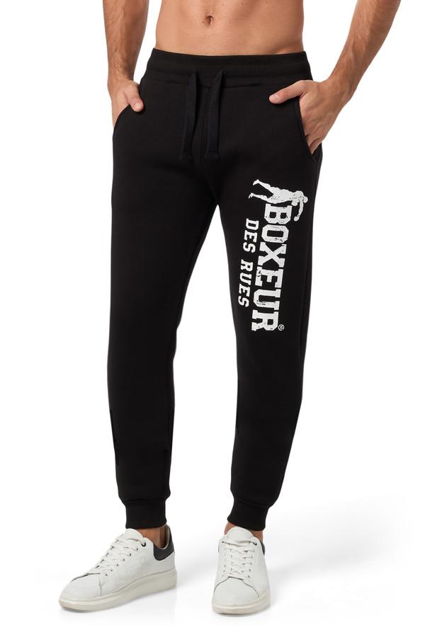 Black Slim Fit Sweatpant With Logo Black-White