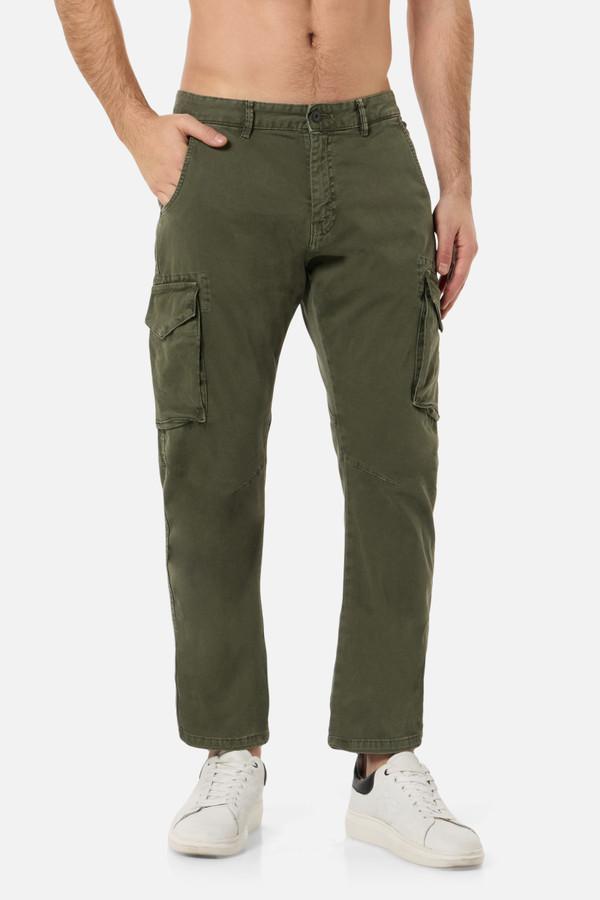 Military Green Man Cargo Stretch Pants Military Green