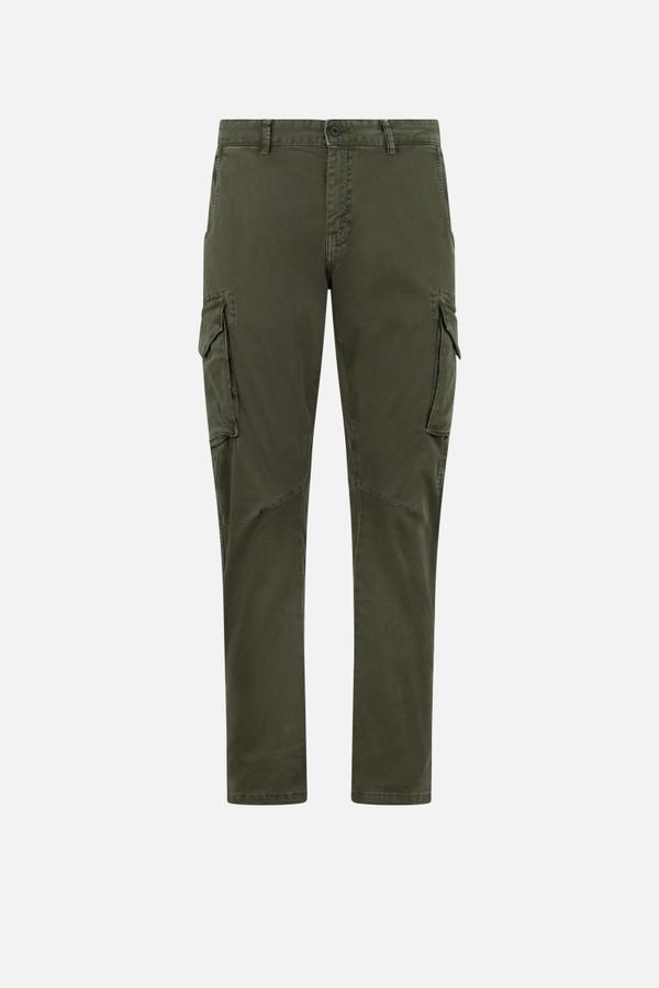 Military Green Man Cargo Stretch Pants Military Green
