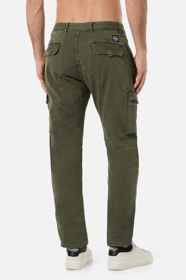 Military Green Man Cargo Stretch Pants Military Green