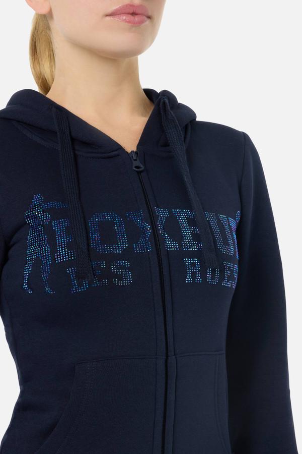 Midnight Zip Hoodie With Logo Midnight