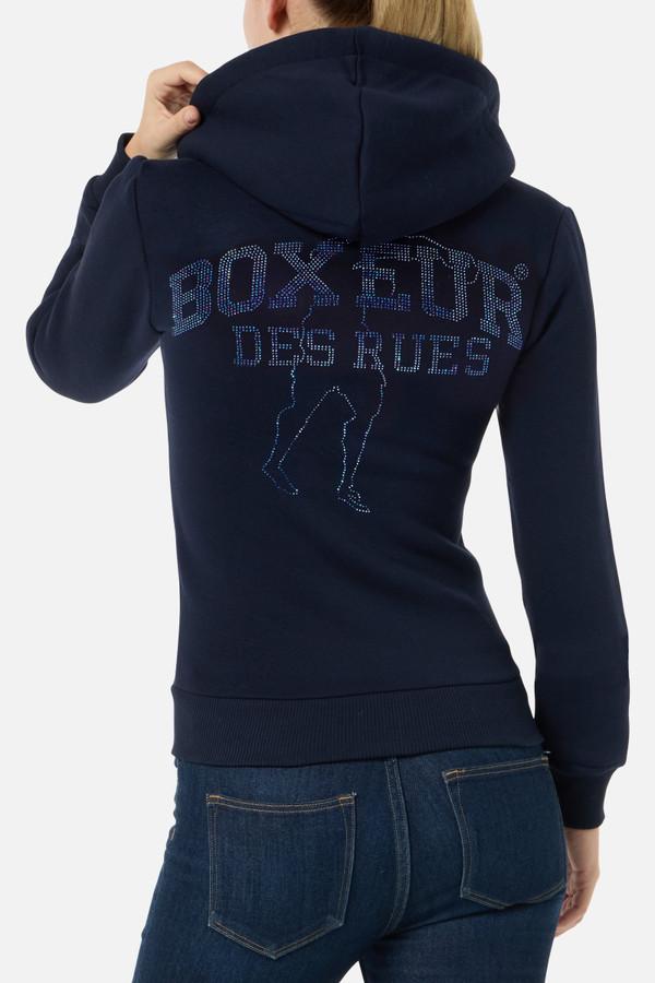 Midnight Zip Hoodie With Logo Midnight