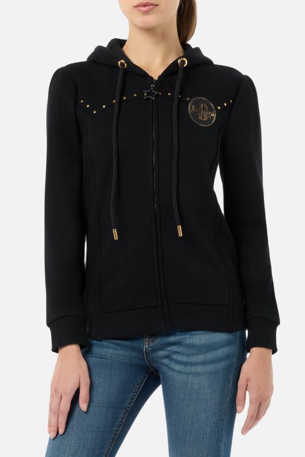 Felpa Nera e Oro Con Maniche A Palloncino