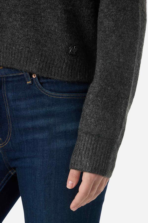 Anthracite Rhinestone Turtle Neck Sweater Anthracite