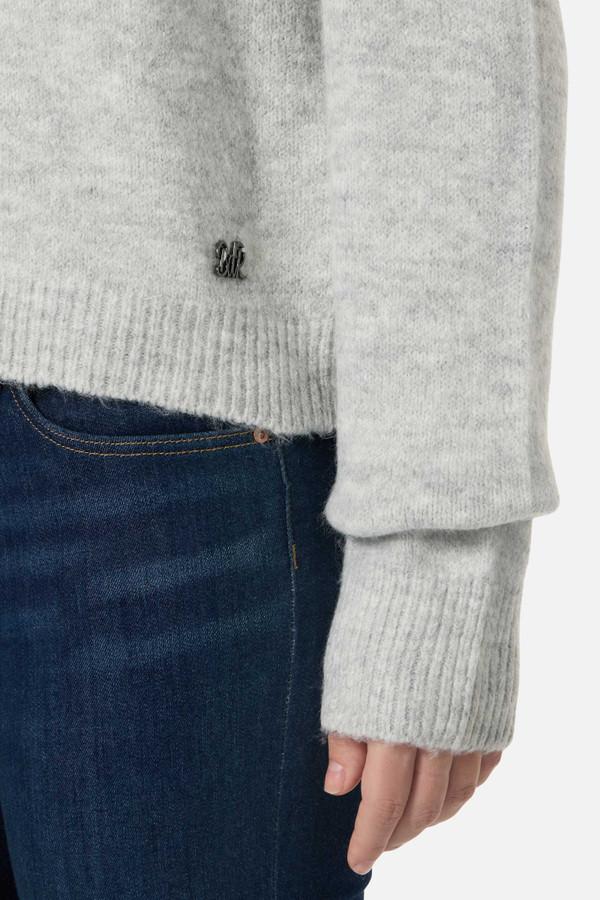 Grey Rhinestone Turtle Neck Sweater Grey