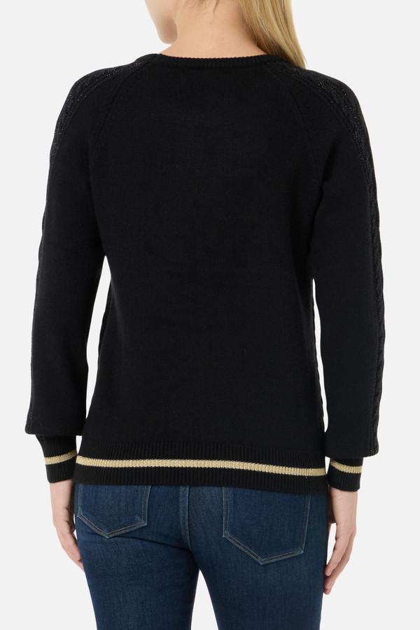 Black Cable Knit Sweater Black