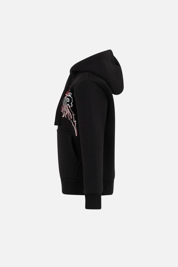 Felpa Nera Con Cappuccio - Black