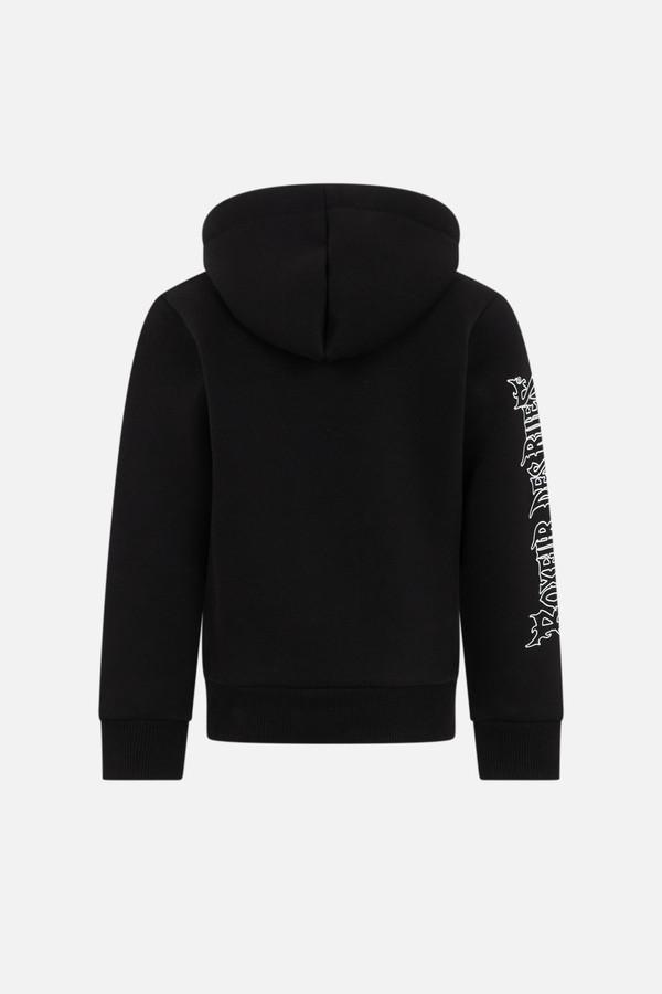 Felpa Nera Con Cappuccio - Black