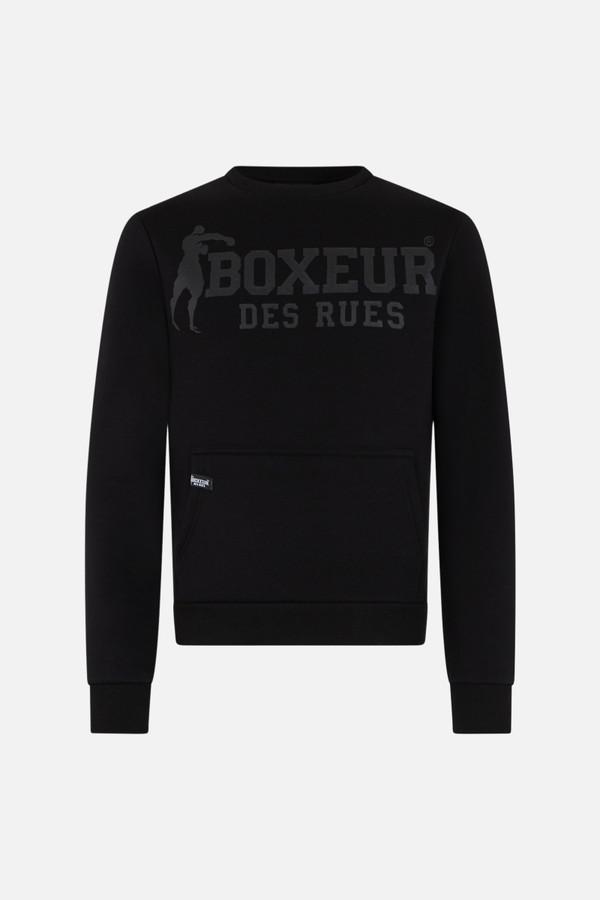 Black Round Neck Sweatshirt Black