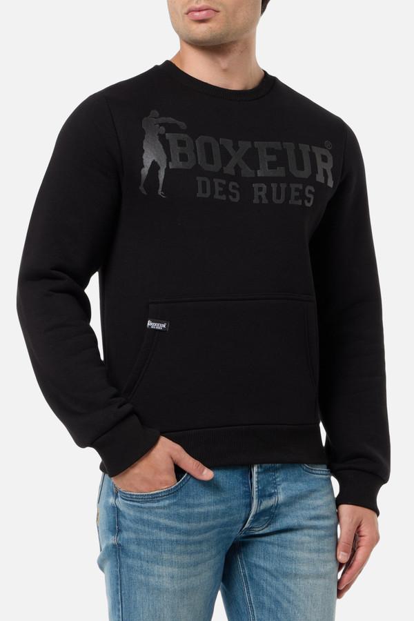 Black Round Neck Sweatshirt Black