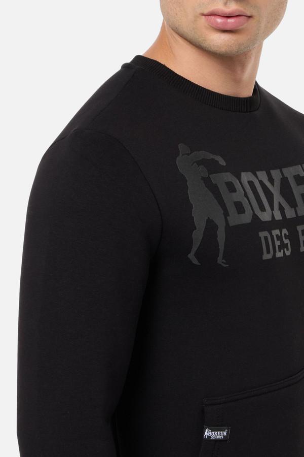 Black Round Neck Sweatshirt Black