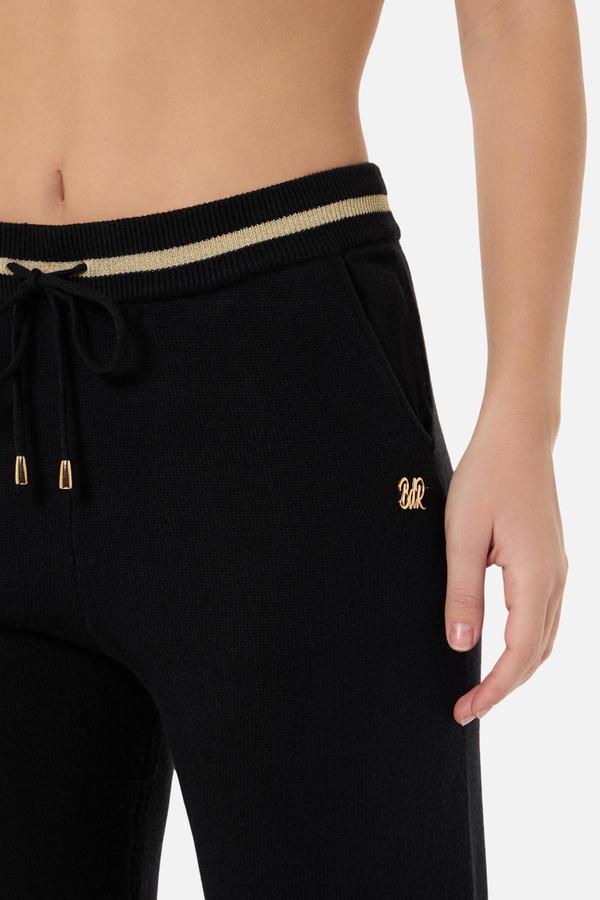 Black Knit Slim Fit Pants Black