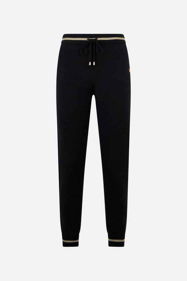 Black Knit Slim Fit Pants Black