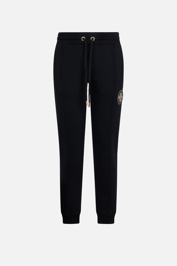 Pantalone Nero Con Dettagli Oro