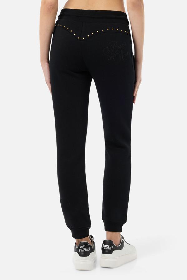 Pantalone Nero Con Dettagli Oro