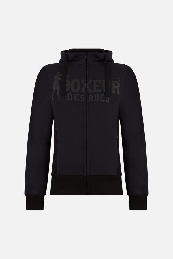 Anthracite And Black Full Zip Hoodie Sweatshirt Anthracite