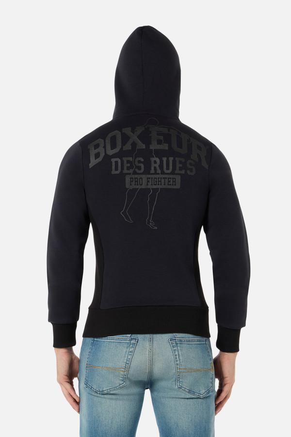 Anthracite And Black Full Zip Hoodie Sweatshirt Anthracite