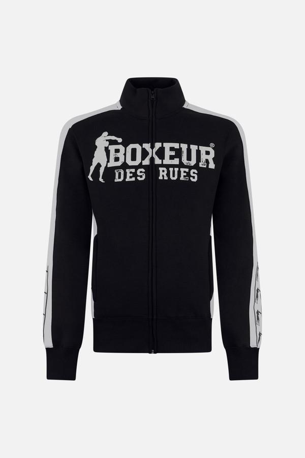 Black High Neck Sweatshirt With Contrast Inserts Black