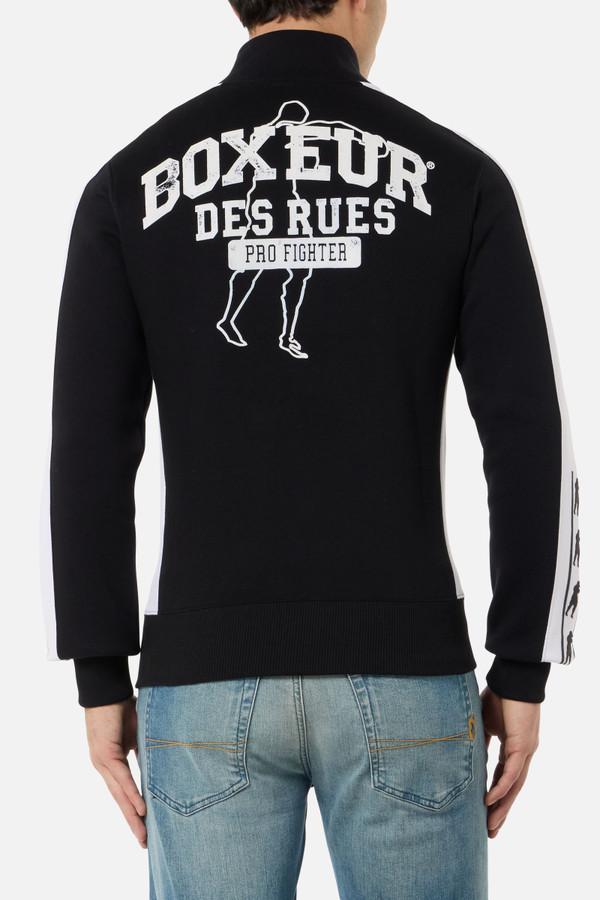 Black High Neck Sweatshirt With Contrast Inserts Black