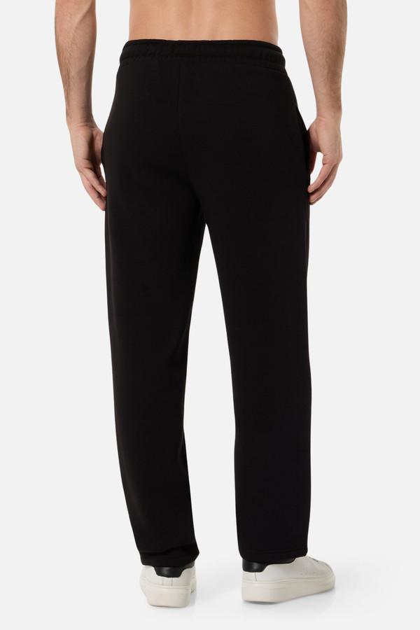 Black Front Embroidery Pant Black