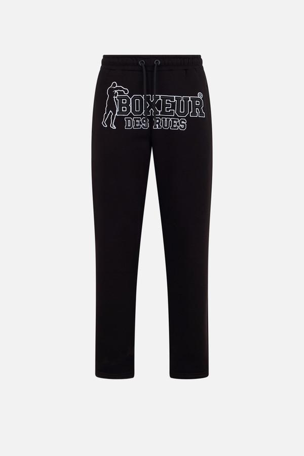 Black Front Embroidery Pant Black