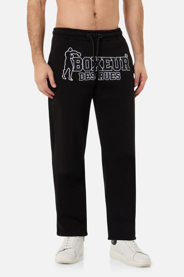 Black Front Embroidery Pant Black
