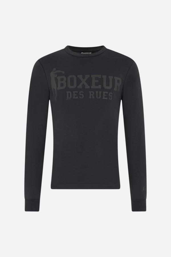 T-Shirt Antracite A Manica Lunga Con Logo Anthracite